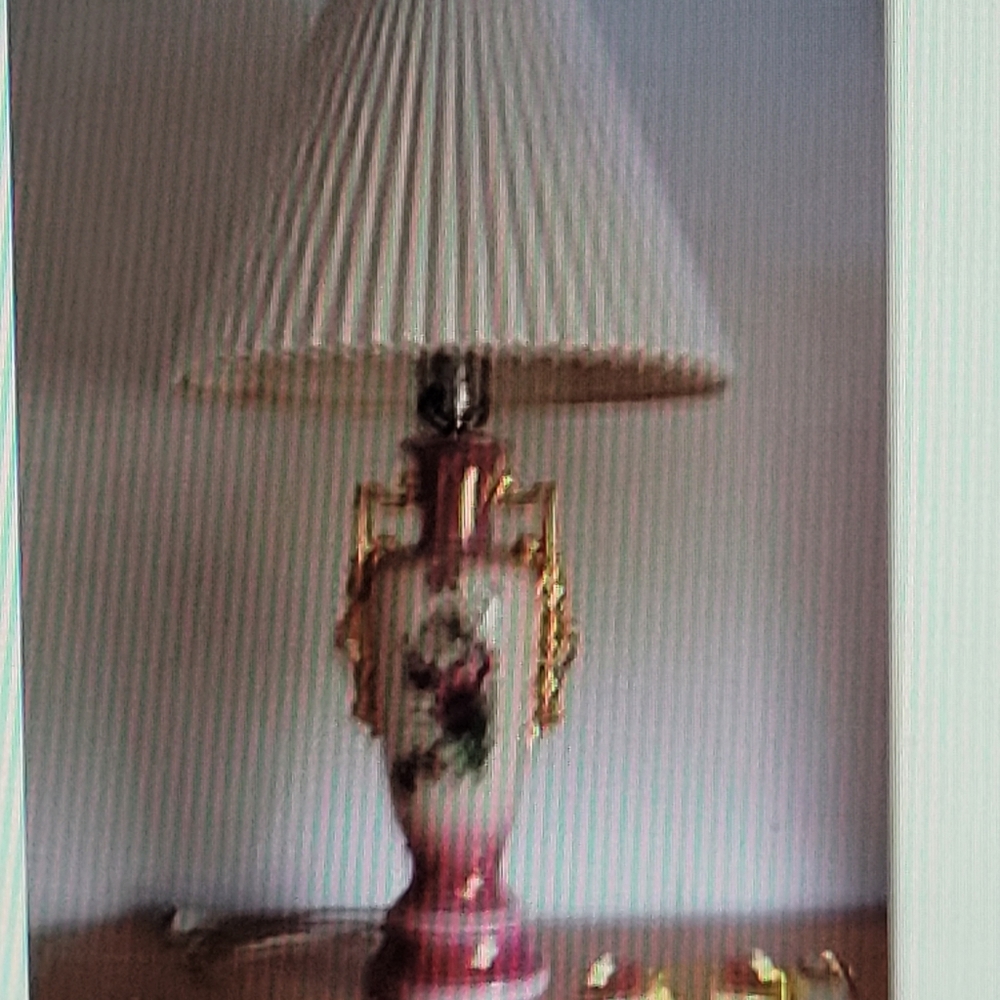 Antique glass lamp